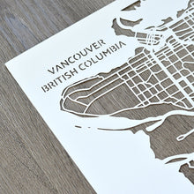 Load image into Gallery viewer, Vancouver, British Columbia, Canada Papercut Map Art
