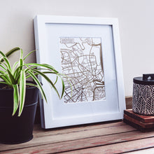 Load image into Gallery viewer, Map of Aberdeen Scotland | Rose Gold Foil Map Art | Travel Gift Ideas | Aberdeen City Map | Map Wall Art | Aberdeen Map | Scotland Map | Scotland Foil City Maps
