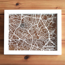 Load image into Gallery viewer, Map of Birmingham England | Papercut Map Art | UK Travel Gift Ideas | Birmingham City Map | Map Wall Art | Birmingham Map | England Map | UK Papercut City Maps
