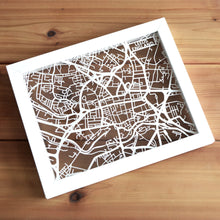 Load image into Gallery viewer, Map of Leeds England | Papercut Map Art | UK Travel Gift Ideas | Leeds City Map | Map Wall Art | Leeds Map | England Map | UK Papercut City Maps
