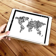 Load image into Gallery viewer, Map of the World | Map Art | Travel Gift Ideas | World City Map | Map Wall Art | World Map
