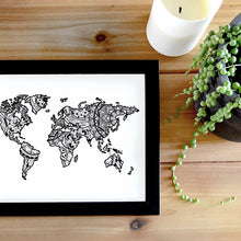Load image into Gallery viewer, Map of the World | Map Art | Travel Gift Ideas | World City Map | Map Wall Art | World Map
