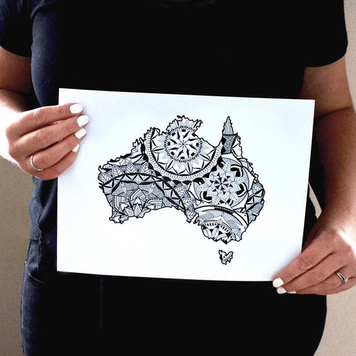 Map of Australia | Map Art | Travel Gift Ideas | Australia City Map | Map Wall Art | Australia Map