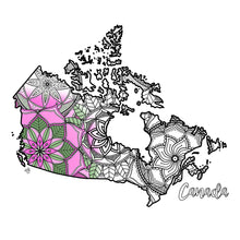 Load image into Gallery viewer, canada coloring pages | Coloring pages for adults | Coloring pages for kids | canada map coloring sheets | canada map coloring page | canadian provinces coloring page
