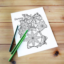 Load image into Gallery viewer, adult coloring pages | Coloring pages for adults | Coloring pages for kids | germany map coloring sheets | germany map coloring page | germany coloring page
