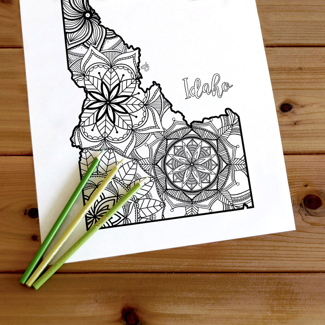 idaho usa coloring pages | state map coloring pages for adults | Coloring pages for kids | idaho usa map coloring sheets | state map coloring page | united states coloring page | united states of america | map of america