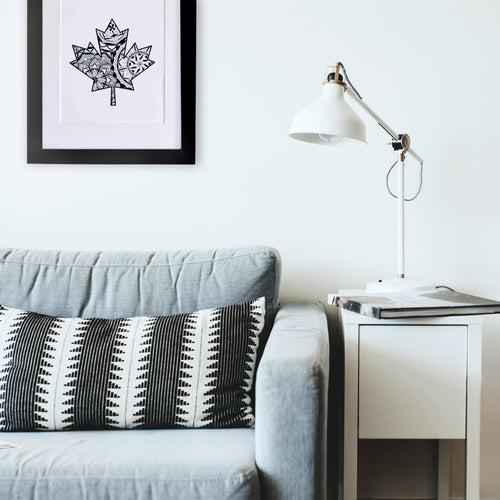Maple leaf canada mandala print home decor artwork
