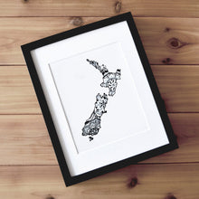 Load image into Gallery viewer, Map of New Zealand | Map Art | Travel Gift Ideas | New Zealand City Map | Map Wall Art | New Zealand Map
