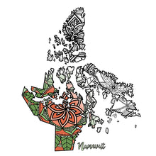Load image into Gallery viewer, nunavut canada coloring pages | Coloring pages for adults | Coloring pages for kids | canada map coloring sheets | nunavut map coloring page | canadian provinces coloring page

