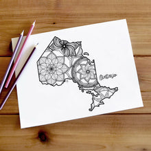Load image into Gallery viewer, ontario canada coloring pages | Coloring pages for adults | Coloring pages for kids | canada map coloring sheets | ontario map coloring page | canadian provinces coloring page
