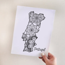 Load image into Gallery viewer, adult coloring pages | Coloring pages for adults | Coloring pages for kids | portugal map coloring sheets | portugal map coloring page | portugal coloring page
