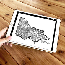 Load image into Gallery viewer, Coloring Pages | Victoria Australia Map
