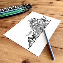 Load image into Gallery viewer, virginia usa coloring pages | state map coloring pages for adults | Coloring pages for kids | virginia usa map coloring sheets | state map coloring page | united states coloring page | united states of america | map of america
