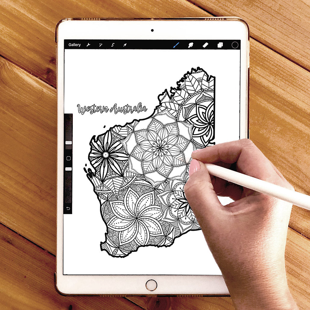 Coloring Pages | Western Australia Map