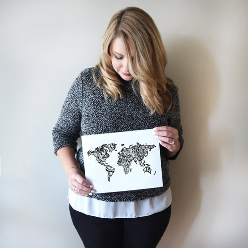 Map of the World | Map Art | Travel Gift Ideas | World City Map | Map Wall Art | World Map